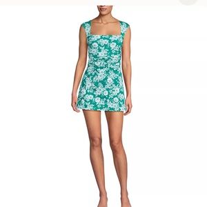 Floral Green Lands’ End Swim Dress Size 16 NWOT